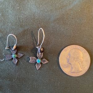 Turquoise and sterling sliver earrings